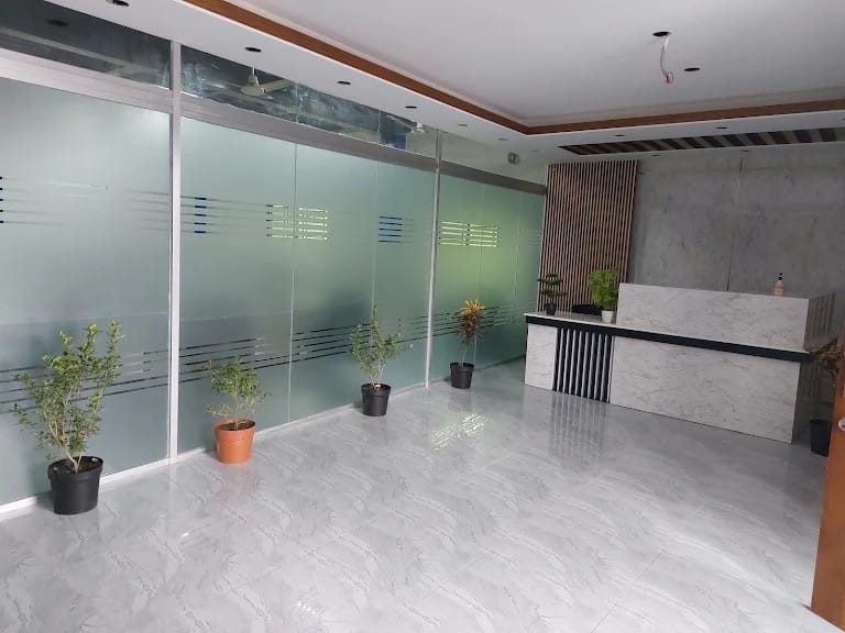 The reception floor of the Nanosoft office.